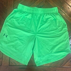 Under Armour Men's Bright Green Athletic Shorts